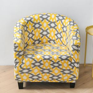 Chair Covers Stretch Armchair Cover Printed Dustproof Single Round Sofa Slipcovers Home Decoration Seat