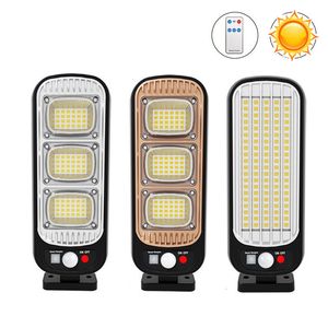 CoB/LED lâmpadas solares solares solar solar solar lâmpada de parede pátio com RC Solar Solar Solar Power Tocha Solarmotion Sensor Lights