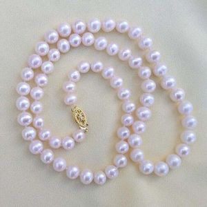 Perfekt 8-9mm rosa Akoya Pearl Necklace 18 