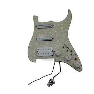 Cargada SSH Guitar PickGuard White Alnico Pickups Way Swticich para FD Strat Guitar Solding Harness