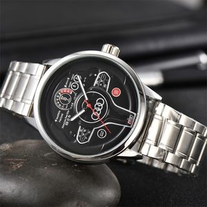 Orologio da volante per auto 3D sportivo di lusso di moda per uomo Orologi sportivi da corsa Orologio da uomo al quarzo per appassionati di auto reloj 220407