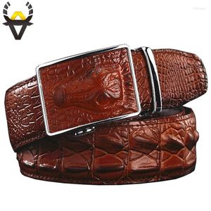 Belts Fashion Genuine Leather For Men Wide Luxury Designer Crocodile Automatic Alloy Buckle Man Belt High Quality Cow Skin StrapBelts Forb22