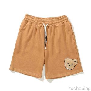 European American 21ss Palm Pa Angel Headless Bear Towel Embroidered Elastic Waist Drawcord Sports Men's and Women's Loose Shorts 3s