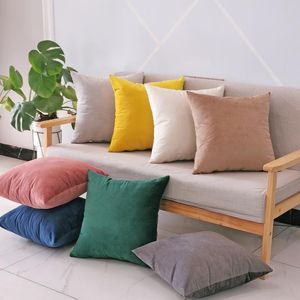 Cushion/Decorative Pillow Green Throw Pillows Velvet Luxury Sofa Decorative Funda Cojin 45 45cm CushionsCover Living Room Home Decor Pillowc