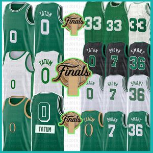 Jayson Tatum Celtices Basketball -Trikot Larry Bird Jaylen Marcus Smart Brown 0 33 7 36 75 -jähriges Jubiläum Bostons