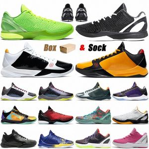 Kobe Mamba Basketball Shoes Men 5 Protro Bruce Lee Del Sol 6 Mambacita Grinch Chaos Lakers Mens Outdoor Sports Trainers Sneakers Laker Lakers 40-46