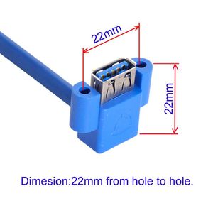 Kable komputerowe Złącza 50 cm pod kątem typu podwójna żeńska USB 3.0 do płyty głównej 20pin 19 pin pudełka nagłówka panelu panelu mocowanie CableComputer