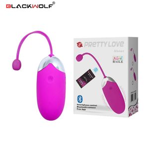 Black Wolf USB-Aufladung, Bluetooth-Vibrator, kabellose App-Fernbedienung, Vibratoren für Frauen, vibrierende sexy Spielzeuge, Klitoris-Ei-Vibrator