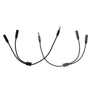 Conector de 3,5 mm 1 macho para 2 fêmeas duplo Y divisor cabos de fone de ouvido fone de ouvido cabo de áudio adaptador de cabo auxiliar estendido