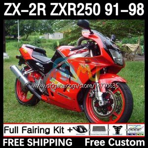 Body for Kawasaki Ninja ZX2R ZXR250 ZX 2R 2 R R250 ZXR 250 89-98 9DH.60 ZX-2R ZXR-250 91 92 93 94 95 96 97 98 ZX-R250 1991 1992 1993 1994 1996 1997 1998 Fairing Force Foce Foce Force Red Красный