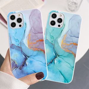 Mjuka TPU -fall för Xiaomi Poco X3 NFC F3 MI A3 10T 9T Redmi Note 10 9 8T 8 5 6 7 Pro Lite 9S 9A 7A CAPA MARBLE TELEFOL COVER