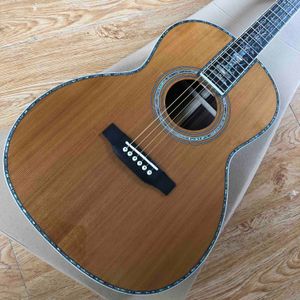 Solid Cedar Top Acoustic Guitar Ebony Fingerboard 39 tum OOO Style