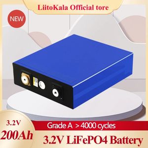 Liitokala 3,2V 200AH Батарея LifePO4 Высокий 3C 150A -текущий ток разгрузки Bateria для DIY 12 В ЭБик -лодка стартовать солнечный доход на мотоцикл EV/Узкая лодка/электричество