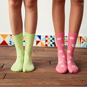 Socks & Hosiery Wholesale- 2022 Caramella Winter Funny Men And Women Unisex Long Korean Cute Egg Art Sock Creative Couple Cotton Socks1