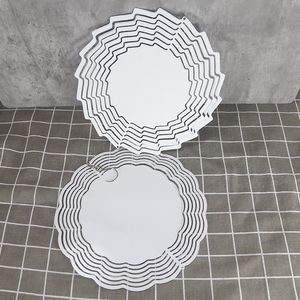 Sublimation Wind Spinner Sublimat Metall Malerei 10 Zoll leere Metall Ornament Doppelseiten sublimierte Rohlinge DIY Weihnachten Home Dekoration Halloween Großhandel