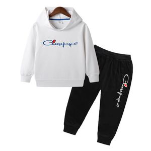 Kleidung Sets Sweatshirt Tops Hosen Frühling Kleinkind Jungen Mädchen Kleidung Kinder Trainingsanzug Baby Pyjamas Kinder Marke LOGO Drucken Jungen