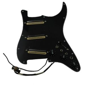 Uppgradera förtrollad gitarr Pickguard-konfiguration SSS Zebra Mini Humbucker Pickups High Output DCR 3 Switch 20 toner mer