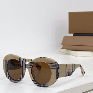 Vintage Check marrón marco redondo Gafas de sol hombres Espejo reflectante de alta calidad lentes polarizadas lentes de sol 4370 mujeres gafas clásicas de madera polarizadas diseñador