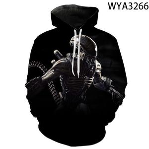 Herren Hoodies Sweatshirts Gedruckt Männer Frauen Kinder Junge Mädchen Kinder Streetwear Pullover Coole Tops Mode Lässig Film Alien HoodiesMen's