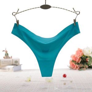 Mulheres vestindo tanga gelo seda verão sexy sem costura calcinha baixa subida g-string ultra fina senhora underwear lingeries calcinha caixinha dropship