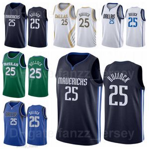 Man Kids Kvinnor Tryckt Reggie Bullock Basketball Jersey 25 Navy Blå Vit Grön Team Färg Andningsbar Ren bomullskjorta för sportfläktar Uniform toppkvalitet till salu
