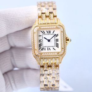 Full Diamond Watch Women Automatyczne zegarki mechaniczne 27x37 mm Sapphire 904L Stal nierdzewna opaska zegarkowa Montre de Luxe Business Business