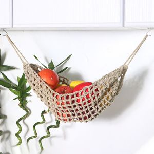 Cesto appeso per frutta decorazione della cucina domestica borsa a rete per frutta Borsa a rete per frutta e verdura tessuta a vento nordico semplice 0615