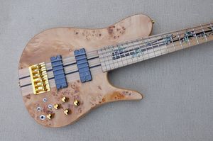 Fabrika Özel 5-String Boynal-Body Elektrikli Bas Gitar Maple Klavvı