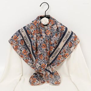 Sjaals x90cm Korea Viscose hijab sjaal dames vierkante print sjaal vrouwelijke bandana ins stijl hoofd strand pareo stolescarvesscarves rona2