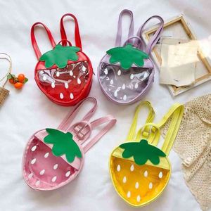 Girls Bag Princess venda por atacado-bolsas de morango infantil crianças kindergarten meninas transparentes à prova d água pequena classe linda princesa coreana filhos de mochilaaaaa