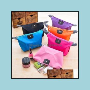 Andra hälsoskönhetsartiklar Candy Color Travel Makeup Bags Womens Ladies Cosmetic Bag Pouch Clutch Handväska Hang Out J Dhuzf