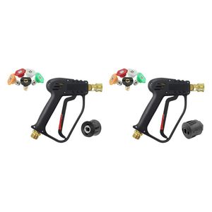 Water Gun & Snow Foam Lance High Pressure Washer Quick Connect 5 Nozzles Connector ForWater