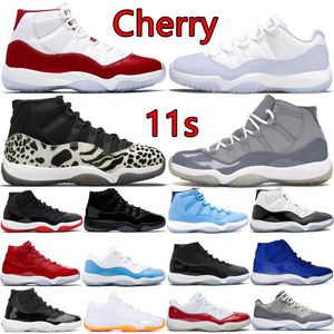 2022 TOP BOTES Basketbalschoenen 11 11s Cool Gray Animal Instinct 25-jarig jubileum Zwarte kat gefokt Cherry Pure Violet Men Women Designer Sneakers US MAAT 5.5-13
