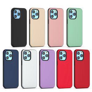 Cellphone Hybrid Armor Phone Cases For iPhone 14 Pro Max 13 12 11 Combo 2 in 1 TPU PC Shockproof Mobile Back Cover D1
