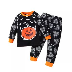 Butikowy zestaw odzieży dla niemowląt wzór dyni Top Spider Drukowania stron internetowych Spodnie Zimowe jesienne kostium