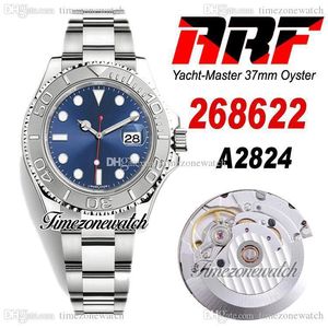ARF Y M mm ETA A2824 Automatische Womens Horloge Blauw Rode Dial L Staal Oystersteel Armband Dames Horloges Garantie Kaart Super Edition TimeZonewatch R01