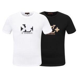 22ss Ünlü Marka Yüksek Kalite Pamuk Yuvarlak Boyun erkek T-Shirt Avrupa ve Amerikan Moda Harfleri Baskılı Logo Yaz Rahat Çift Kısa Kollu C2