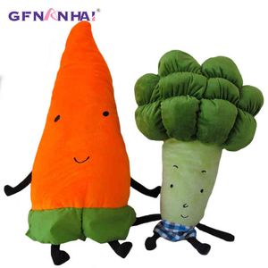 PC CM Cartoon Vegetais Cudded Creative Carrot Brócolis Plelow Pillow Toy macio recheado para crianças Presente de aniversário J220704