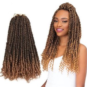 Capelli pre-intrecciati da 18 pollici Passion Twist Crochet Capelli Kanekalon Intrecciare i capelli All'ingrosso Passion Twist Capelli Crochet Treccia