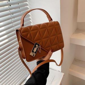 Bolsas de noite Bolsa de mochila de Luxury Lozenge para mulheres Pu Leather Messenger Flap Designer de Lady Bolsa Lady e bolsas de bolsa