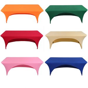 Stretch Table Cloth Lycra Elastyczna pokrywa stołowa Arch na świeżym powietrzu Bankiet ślubny Spandex Tablecloth Simple wyposażone 4ft 6ft 8ft