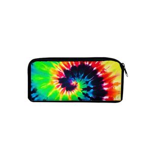 Bolsas de cosméticos Casos Chegada Tie Dye 3D Impressão Merch Oxford Poffice Student Lápis Lápica de lona fofina Bagcosméticos