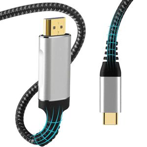USB 3 1 Tipo C a HDMI 2 0 Cabo 3 6 16 5ft 4k 60Hz Video Converter Cord Adapter Compatível com Mac- Book Samsung Galaxy S9 S8 2544