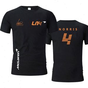 Mężczyźni Kobiety Krótki Rękaw Męski Koszulki T-Shirt Formuły 1 Zespół Racing Logo Garment Lando Norris F1 McLaren Lato