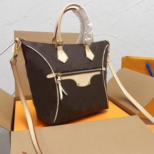 Vintage Handbag Women Tote Bag Old Flower Shoulder Crossbody Bags Genuine Leather Adjustable Removable Strap Zipper Purse