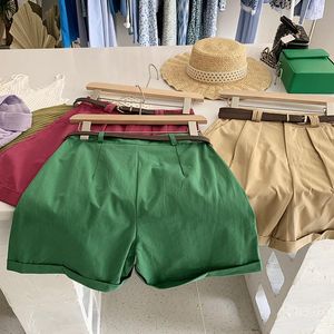 Women's Shorts Casual Pants 2022 Summer Fashionable Curling Retro Wide Leg Style Slim High Waist