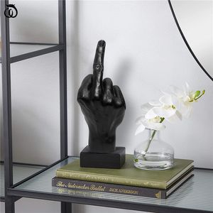 Middle Finger Art Sculpture spersonalizowany model gestu statua ręczna ornament figurki figurki żywicy Dekorowanie domu akcesoria 220629