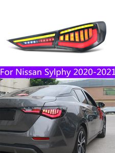 Luzes de cauda de carro Peças automotivas para Nissan Sylphy 20-21 Lâmpada traseira Lâmpada de Taills LED Sinal Reversing Light Montagem