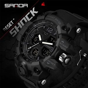 Sanda Top Brand Sports Mens Watches Military Quartz Watch Man Waterproof Wristwatch For Men Clock Shock Relogios Masculino 6030 220530
