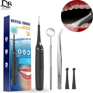 Electric Sonic Dental Scaler Oral Care Teeth Tartar Remover For Whitening Plack Stains Cleaner Tool 220713